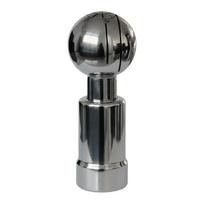 PTFE Lined Ball 304 Stainless Ball PTFE Lining Sealing 360-degree Rotation Female Thread Connection Hygienic Cleaning