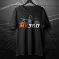 Men's and Women's T-shirts For Harley-Davidson MX 360 1976-1977- Motorcycle XXL