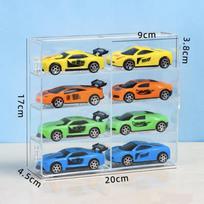 1/4pcs Stackable Acrylic Cabinet Rack 8 Grid Transparent Car Storage Box Car Display Box  Kids 1pc-8 Grids