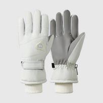 Ladies New Winter Warm Windproof Cold-Proof Anti-Slip Waterproof Touch Screen Snowboarding Ski Gloves One Size šviesiai žydros spalvos