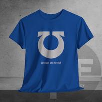 Men's and Women's T-shirts Ultramarines T-shirt Courage And Honour White Black Blue Unisex Tee Fan Gift L
