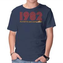 Unisex Crew Neck T-Shirt Flynn's Arcade 1982 Graphic Short Sleeve Casual Tee XS