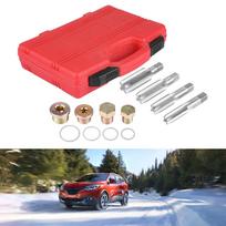 64pcs Oil Pan Thread Repair Kit Sump Gearbox Drain Plug Tool Set M115 M17 M20 raudona
