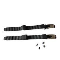 Universal Roller Skate Energy Strap Buckle Assembly, Complete Inline Skate Strap with Metal Buckle and Screws, 1 Pair/Set black