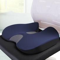 Ergonomiška neslystanti ergonomiška sėdynės pagalvėlė Tailbone Comfort Automobilio sėdynės pagalvėlė Automobilio vežimėlis Navy blue