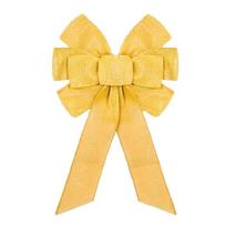 Faux Burlap Rustics Ribbon Bows Farmhouses Wreath Bows for Outdoor Indoor Front Door Home Decorations Tree Toppers Bows geltona