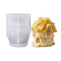 Tree Cottage Silicones Mould Christmas Candle Silicone Molds Easy Demolding For Candle Soap Chocolate Home Decoration 1