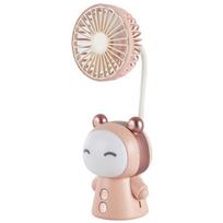 Mini Fan With Foldable Design USB Rechargeable Portable Handheld Fan Strong Wind Power High Capacity Battery Three Speed Settings Night Light