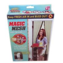 Moustiquaire porte - Magic Mesh - VU TV - Magnétique - 209cm x 100cm - Fixation auto agrippante