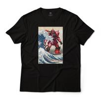 Gundam Char Red Comet MS-06S Zaku 2 in the Great Wave Off Kanagawa Anime Tee S