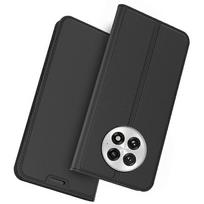 AS For OnePlus 13 Case PU Leather Phone Cover with Card Holder Stand - Black Gold įvairiaspalvis