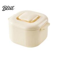 Dishwasher Safe Food Storage Lunch Box, 700ML PP Portable Microwave Box for Adults Snack Container Outdoor, Work with Lid