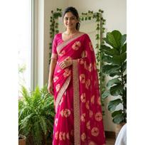 New Launch | Premium Party Wear Bandhej Georgette Saree Collectio