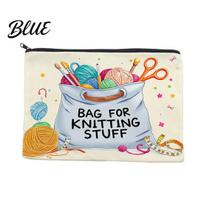 Portable Cosmetic Travel Bag Canvas Storage Bag with Smooth Zipper D