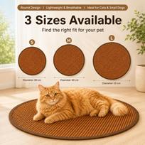 Breathable Pet Cooling Mat Washable Summer Sleeping Pad High Qulity Woven Cat Mat  Sleeping Area S-Round
