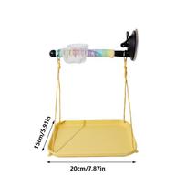 Suction Cup Window Perch for Birds, Interactive Bird Shower Perch for Parakeet Cockatiel Conure Parrot Lovebirds, Window Outdoor