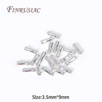 18K Gold / Silver Plated Brass Metal Long 9mm Bone Shape Tube Beads Spacer Beads for DIY Jewelry Making Supplies Accessories 30 pcs