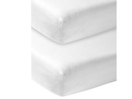 Jollein trikotažinės paklodės su guma White 60x120 2vnt