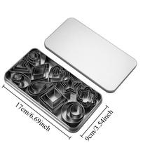 Stainless Steel Mini Cookie Mold Heart Pentagram Water Drop Cookie Cake Sugar Flipping and Fruit Cutting Artifact