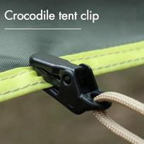 Outdoor Camping Crocodile Tent Clips Heavy Duty Tarp Clips Tent Clamp Fasteners Awning Thumb Screw Lock Grip Windproof Canopy Cord Tightener Buckle 10pcs clips-3.2x1x1.2cm juoda