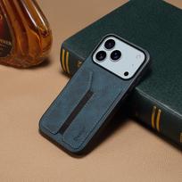 Luxury Wallet Phone Case Card Holder PU Leather Pocket Cover for IPhone 11 12 13 14 15 16 17 Pro Max Air 16Plus Soft Back Cover iPhone 11 Pro mėlyna