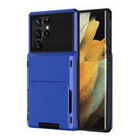Flip Wallet with Card Holder Phone Case for Samsung Galaxy S24 S23 Ultra S22 S21 Plus A14 A34 A54 A24 A05S A15 A25 A35 A55 Cover For Galaxy S23 mėlyna