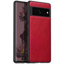 for Google Pixel 7 Pro Premium PU Leathe Phone Case Scratch-Resistant Solid Color Cover for Google Pixel 7 2026 Case Google Pixel 7 Pro raudona