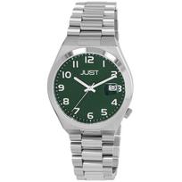 Montre homme - JUST - Bagge - Acier inoxydable 40 mm - Cadran vert - Étanchéité 5 ATM