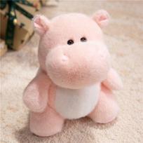 23CM Super minkštas Kawaii begemoto pliušinis žaislas Miegojimo komforto pagalvė Begemoto lėlė kaip gimtadienio ir Kalėdų dovana 23cm rožinė