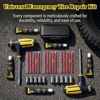 Universal Emergency Tire Repair Kit with Repair Glue T-Handle Tools Rubber Strips Hard Case for Car Off-Road ATV Motorcycle Bike juoda