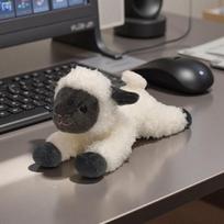 Mini Pet Little Sheep Plush Toys Stuffed Cartoon Baby Sheep Doll Cute Exquisite Standing&Lying Lifelike Animal Desktop Decor 20cm-22cm