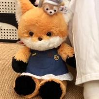 50cm Cute Running Fox Plush Toy Dressing Up and Changing Outfits Husky Cowboy Wolf Animal Doll as a Festival and Birthday Gift 50cm
