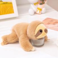 18cm Kawaii Plush Capybara Dolls Raccoon Bear Fox Sloth Husky Pig Panda Bunny Lovely Lying Animal Pillow Cartoon Toy Gift 18cm