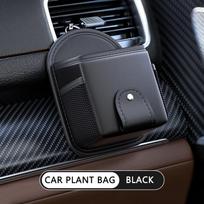 BLALION Car Phone Holder Mount Air Vent Hanging Storage Box Car Phone Bag PU Leather Glasses Organizer Support Car Accessories juoda