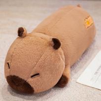 60/80cm Cute Capybara Plush Toy Stuffed Capibara Fluffy Doll Long Sleep Soft Pillow Sofa Cushion Nap Sleeping Toys Kid Gift 60cm