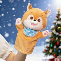 Cat Shiba Inu Deer Panda Cute Animal Plush Hand Puppets for Boys Girls Kids Interactive Role Fun Doll Toy Holiday Birthday Gifts 15cm