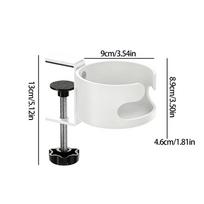 Desk Cup Holder Clamp Anti-Spill Drink Stand Table Water Bottle Holder For Desktop Office Chair Lounge Home Outdoor Patio Porch (as the picture,As Picture)
