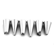 Practical-8Pcs/Set Pastry Bag Tips Kitchen Cake Icing Piping Cream Cake Decorating Tools Reusable +6 Nozzle Set rožinė