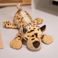 Cartoon Animal Capybara Plush Pen Case For Kid School Season Large Capacity Supplies Stationery Storage Bag For Kid Gift (leopard,26cm) leopardas