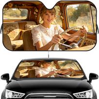Famous Singer T-Taylor S-Swift Sun Visor Car Windshield Sun Shade  Front Window Sunshade UV Block Heat Insulation Cover Parasol