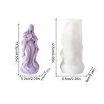 Wax Molds For Candle Making Reusable 3D Jesus Mary Detailed Epoxy Resin Casting Molds For Women Adults Craft Lovers Resin
