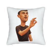 Charlie Kirk Meme Square Pillow Case Polyester Cushions For Sofa Creative Cushion Covers Peach skin 18*18(CM)-1Pcs