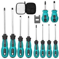 Repair Tool Set Magnetic Precision Screwdriver Kit Phillips and Flat Head Screwdriver Installation and Disassembly Repair Tool mėlyna