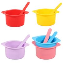 Wax Warmer Heat-resisting Replacement Silicone Bowls Hair Removal Wax With Stirring Stick Non-Stick Pan Hair Removal Beauty