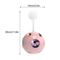 Interactive Cat Toy with Catnip Enrichment Pet Supplies Play Ball Toys for Indoor Cats for Kitten Small Medium Large Home Travel rožinė