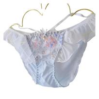 Sexy Panties with Lace Floral Ribbon Elegant Girly Gentle on the Size R2403 [Fuwannoro] Women's T-Back Pearls, Pattern, Embellishment, Style, Cooling,