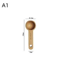 Wooden Measuring Spoon Portable Beech Walnut Food Grade 7.5-45ML Durable Kitchen Gadget for Home Baking Pastry Making A1