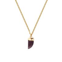 2026 YYN Natural Crystal Agate Moon Pendant Chain Necklace Sporty Style Unisex