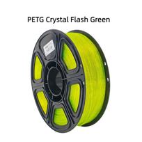 Crystal Shimmer Colors Soft Pearlescent Sparkle PETG Filament, Glitter Green 1.75mm, 1kg/Spool for Most FDM 3D Printers PETG&3D Printing Filaments&PETG