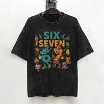 Funny Kids Meme 67 Six Seven Italian Brainrot Christmas T Shirt Washed 100 Cotton  TShirts for Men Women Streetwear Tees S